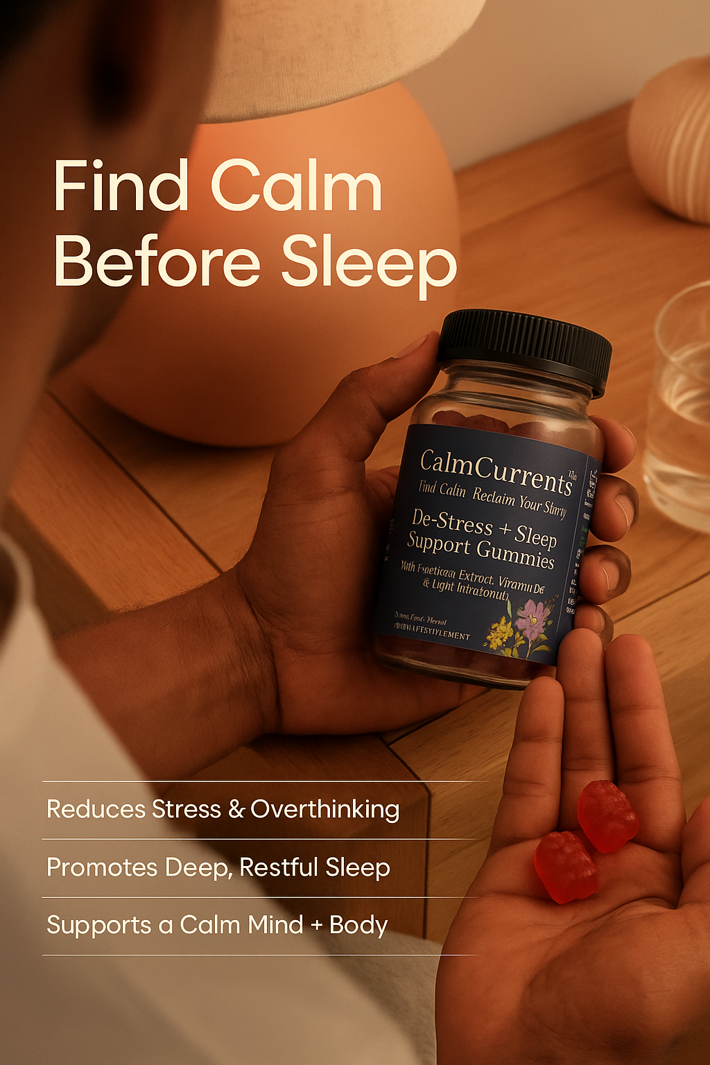 CalmCurrents™ Stress-Relief Sleep Gummies